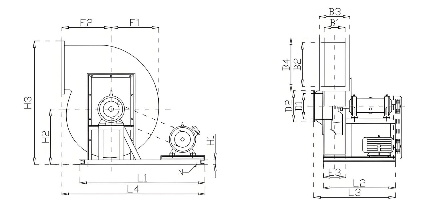 塑料高壓風(fēng)機(jī)安裝圖